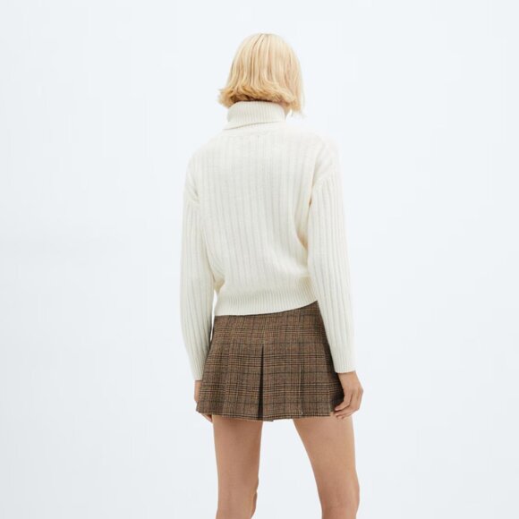 Mango Brown Plaid Mini Skirt - Picture 3 of 6